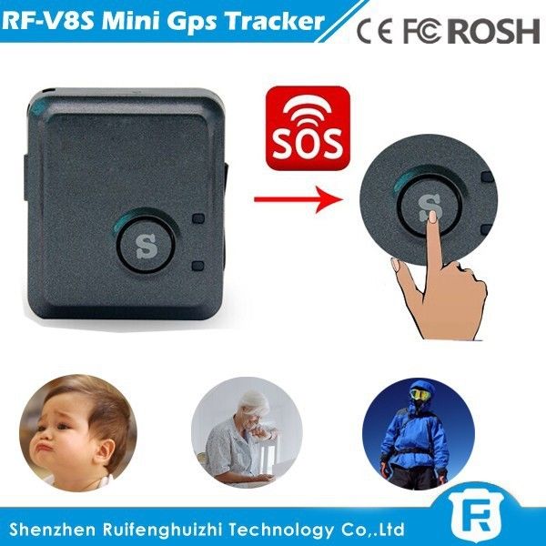 Sos panic button gps tracker with micro sim card for gps vehicle tracking system V8S