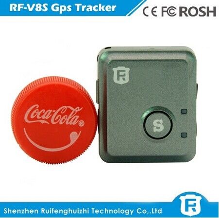 gps mini tracker sos button device with one year battery reachfar rf-v8s