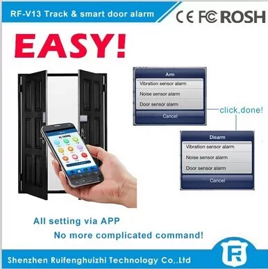 Reachfar RF-V13 anti theft door sensor alarm/sms gsm tracker smart door alarm